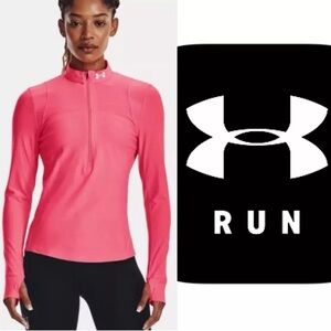 Under Armour Ladies 1/2 Zip Top Running  Qualifier Run 2.0 Reflective Sz:Small